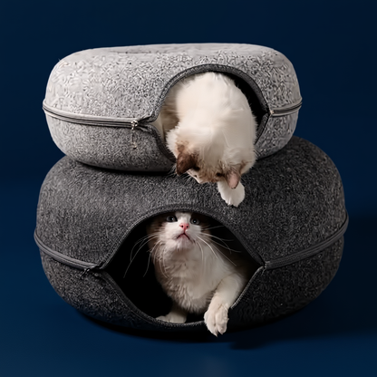 Interactive Cat House – Tunnel Bed &amp; Play Toy Combo
