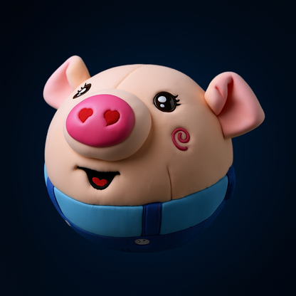 Cartoon Animals Plush Toy – USB Rechargeable Interactive Pet Ball