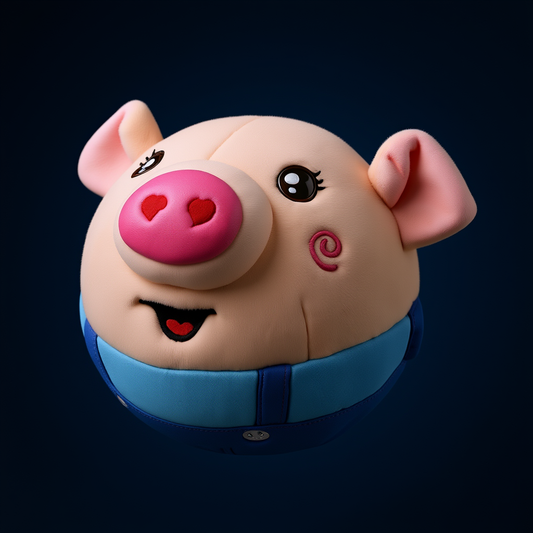 Cartoon Animals Plush Toy – USB Rechargeable Interactive Pet Ball