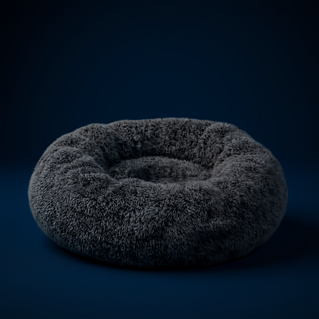 Winter Dog &amp; Cat Bed – Cozy Plush Basket Design 