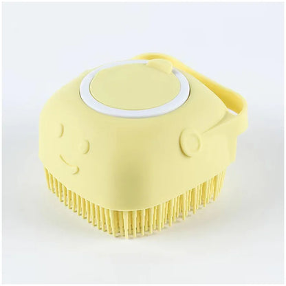 Silicone Grooming & Bath Brush for Pets