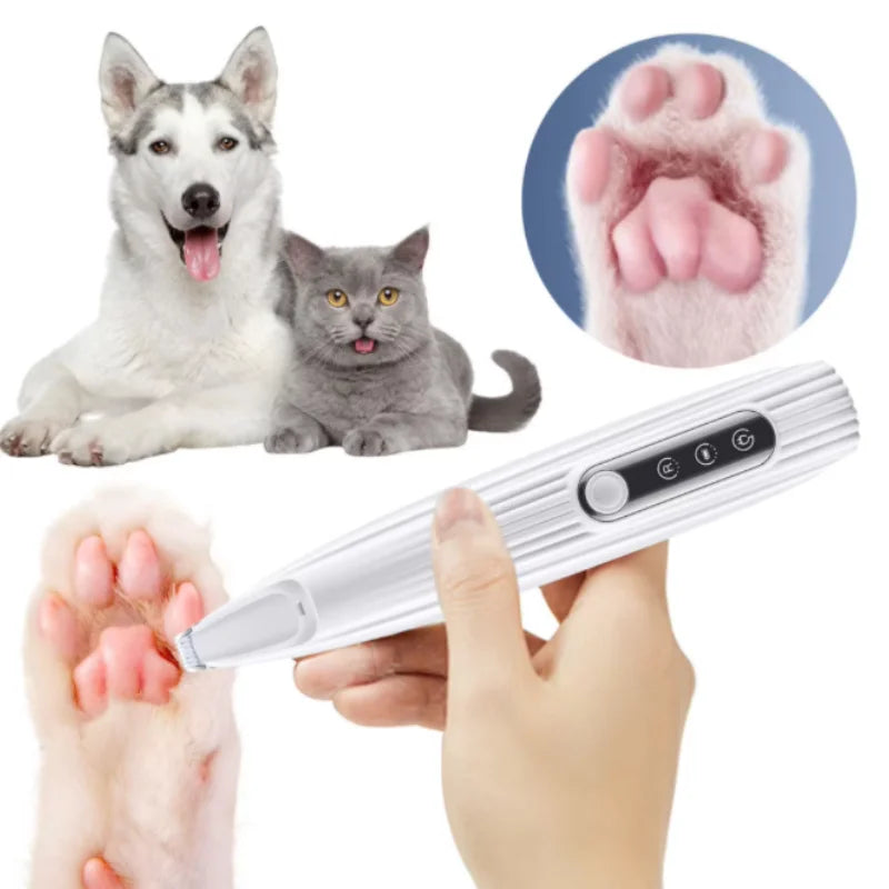 Pet Paw Shaver – Electric Clipper with Light for Cats &amp; Dogs