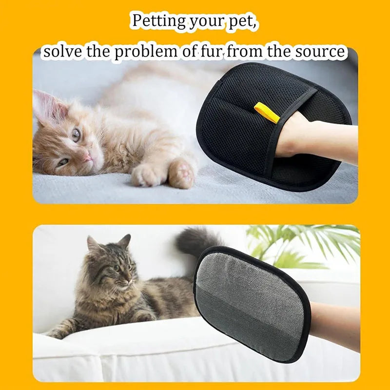 Reusable 2 in 1 Pet Grooming & Hair Removal Glove