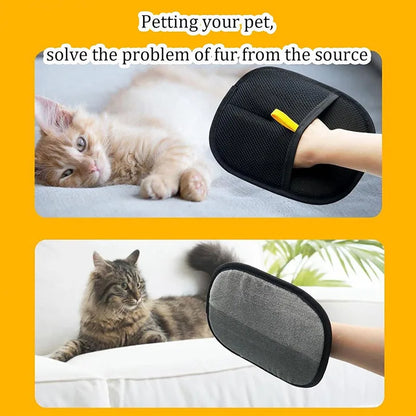 Reusable 2 in 1 Pet Grooming & Hair Removal Glove