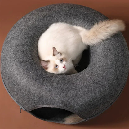 Interactive Cat House – Tunnel Bed &amp; Play Toy Combo