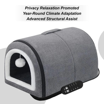 Heated Pet Bed – Cozy Nest for Cats &amp; Small Dogs 