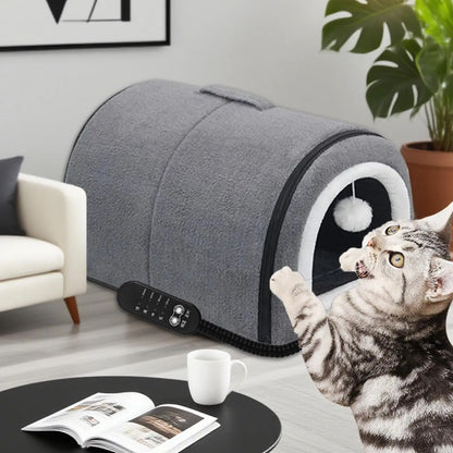 Heated Pet Bed – Cozy Nest for Cats &amp; Small Dogs 