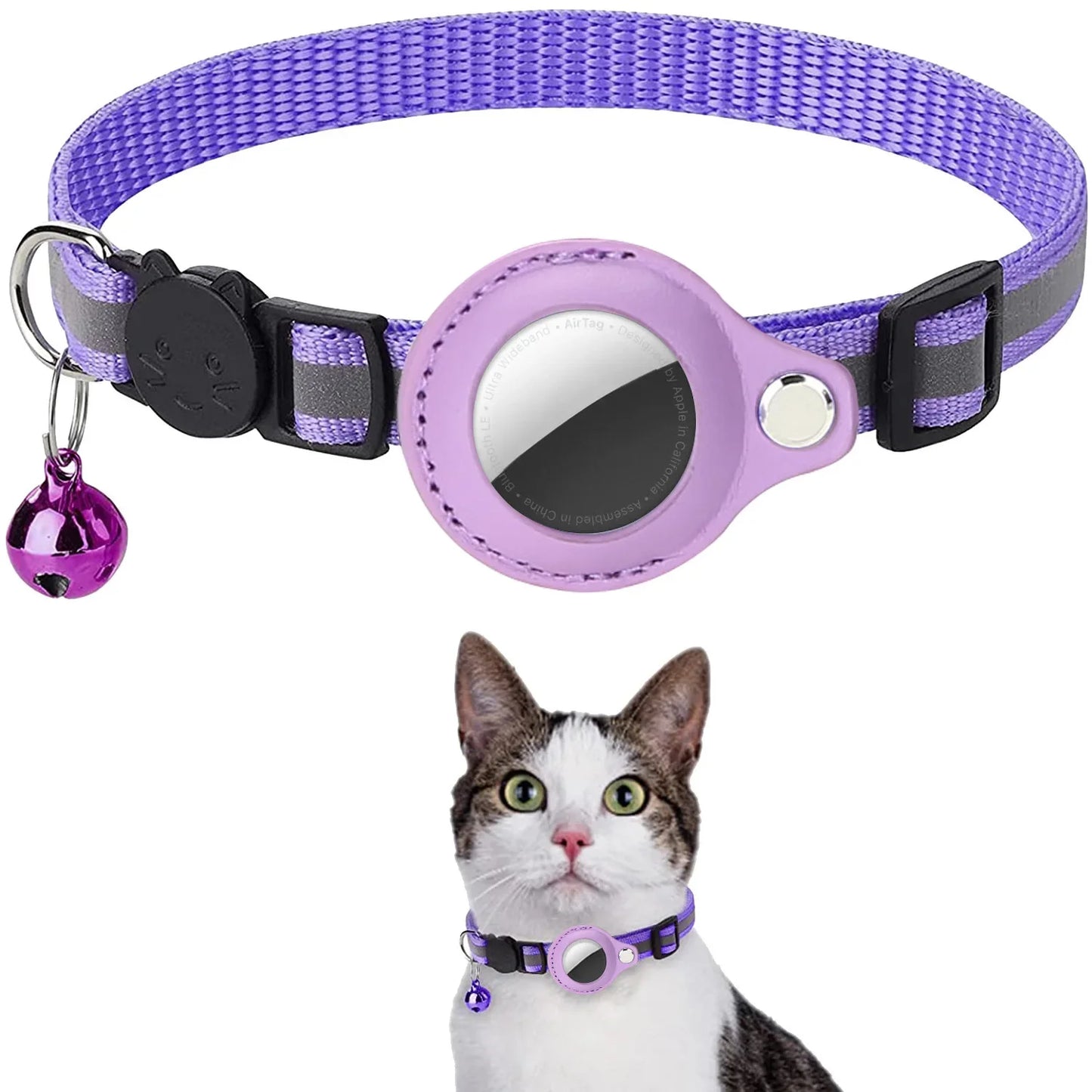 Pet Collar with AirTag Case – Reflective, Waterproof &amp; Secure 