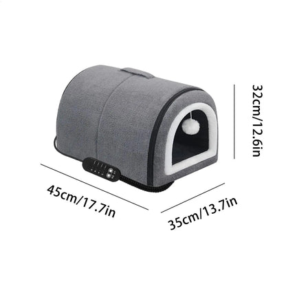 Heated Pet Bed – Cozy Nest for Cats &amp; Small Dogs 