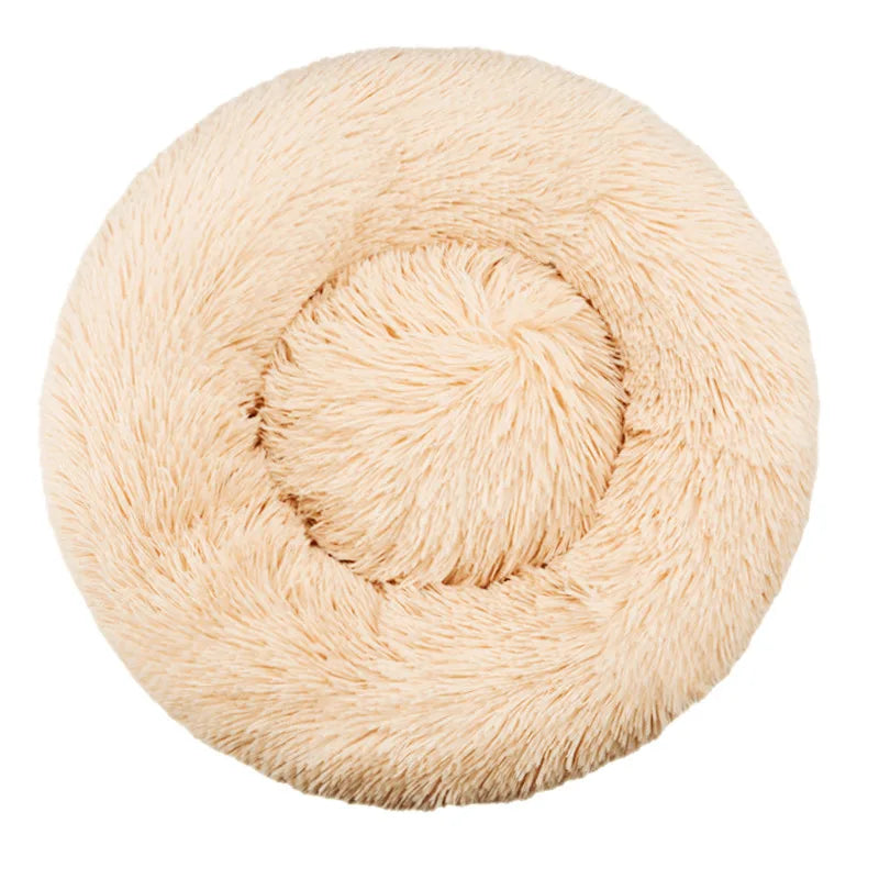 Winter Dog &amp; Cat Bed – Cozy Plush Basket Design 