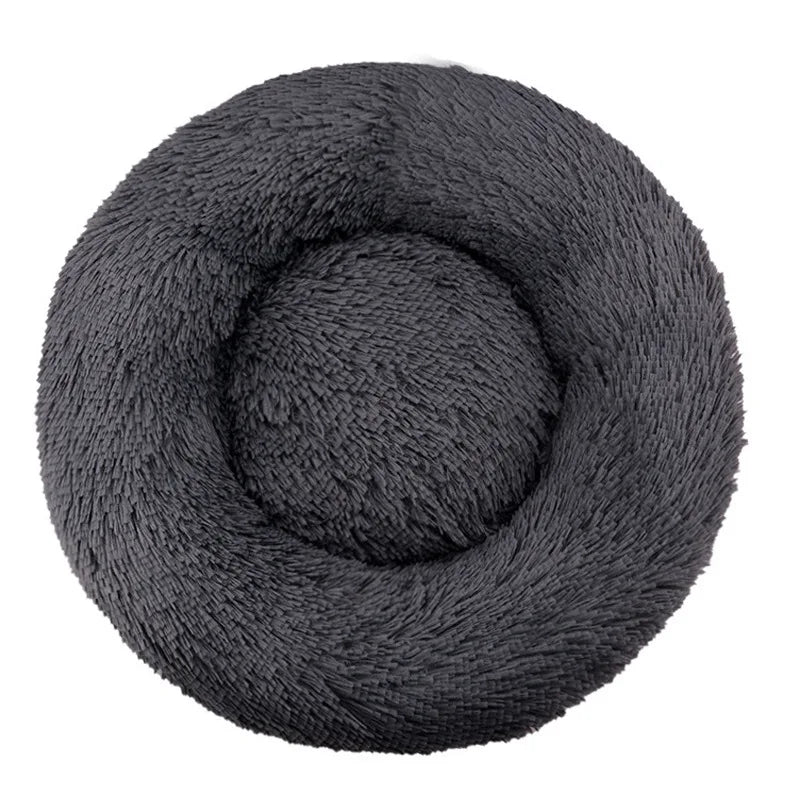 Winter Dog &amp; Cat Bed – Cozy Plush Basket Design 