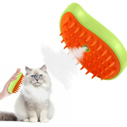 3-in-1 Pet Steam Brush – Rechargeable Grooming Com
