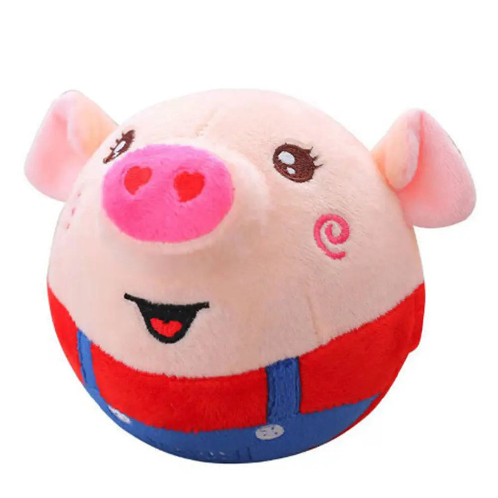 Cartoon Animals Plush Toy – USB Rechargeable Interactive Pet Ball
