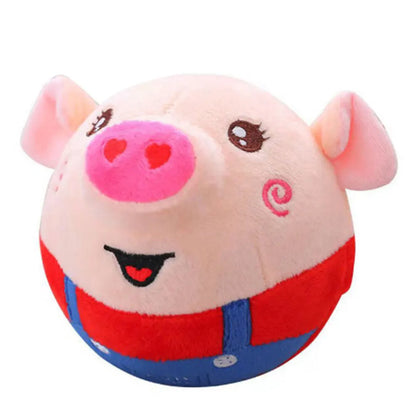 Cartoon Animals Plush Toy – USB Rechargeable Interactive Pet Ball