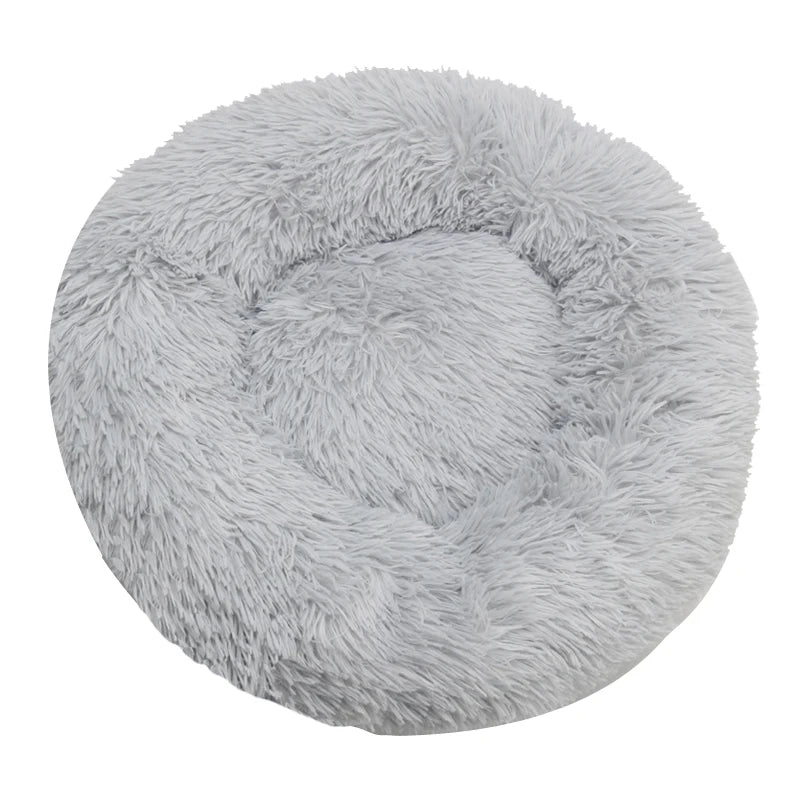 Winter Dog &amp; Cat Bed – Cozy Plush Basket Design 