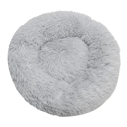 Winter Dog &amp; Cat Bed – Cozy Plush Basket Design 