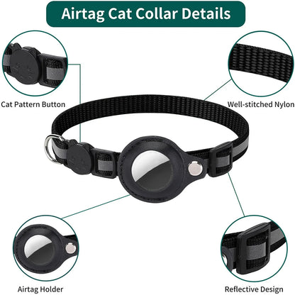Pet Collar with AirTag Case – Reflective, Waterproof &amp; Secure 