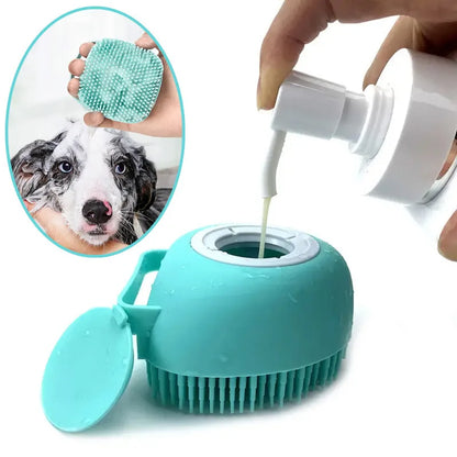 Silicone Grooming & Bath Brush for Pets