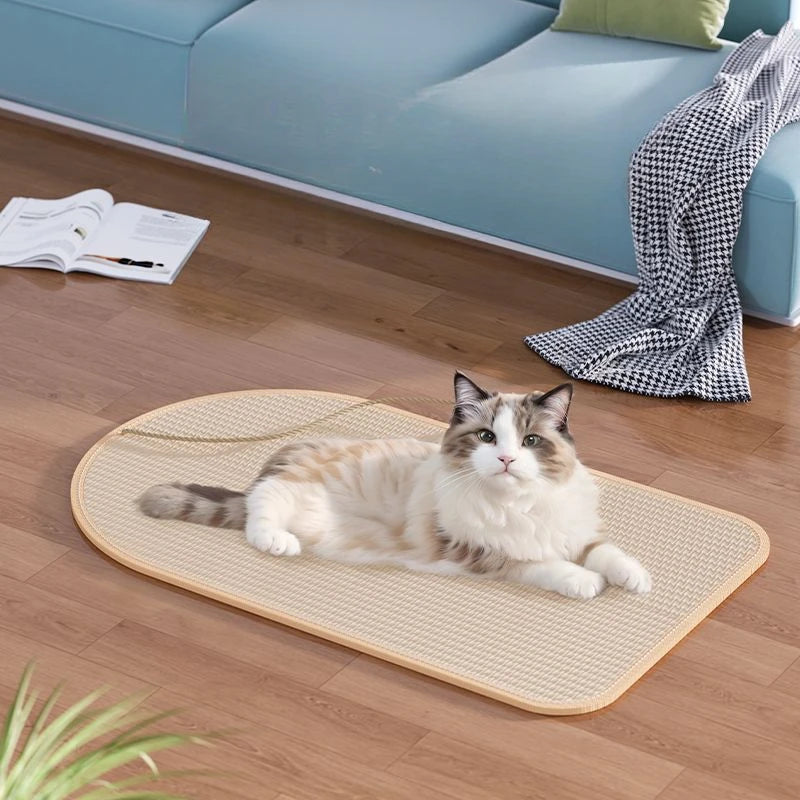 Cat Scratch Mat – Sisal Pad with Play Toy