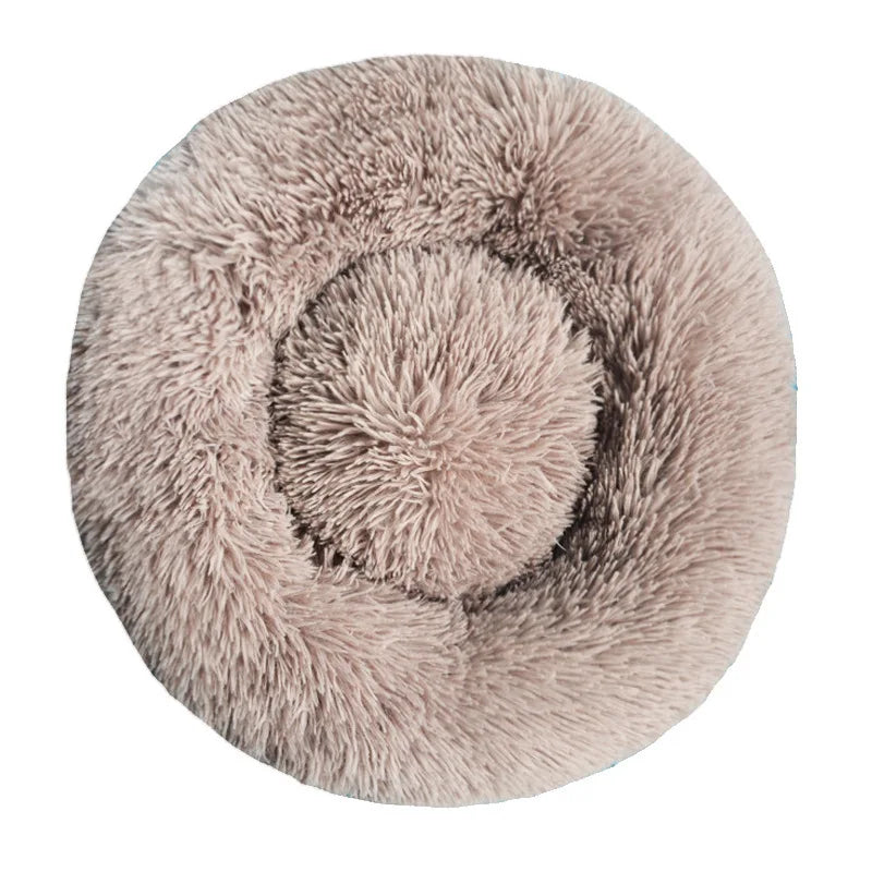 Winter Dog &amp; Cat Bed – Cozy Plush Basket Design 