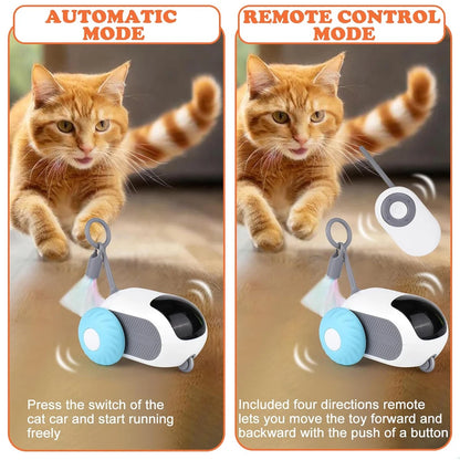 Smart Cat Toy Car – 2 Modes Automatic &amp; Remote Controlled 