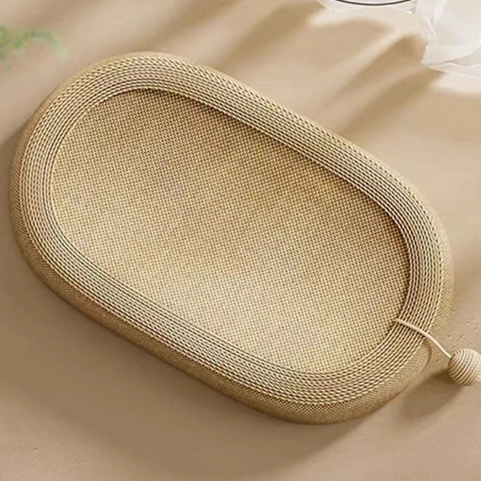 Cat Scratching Bed with Game Ball – Oval Sisal Sofa Protector 