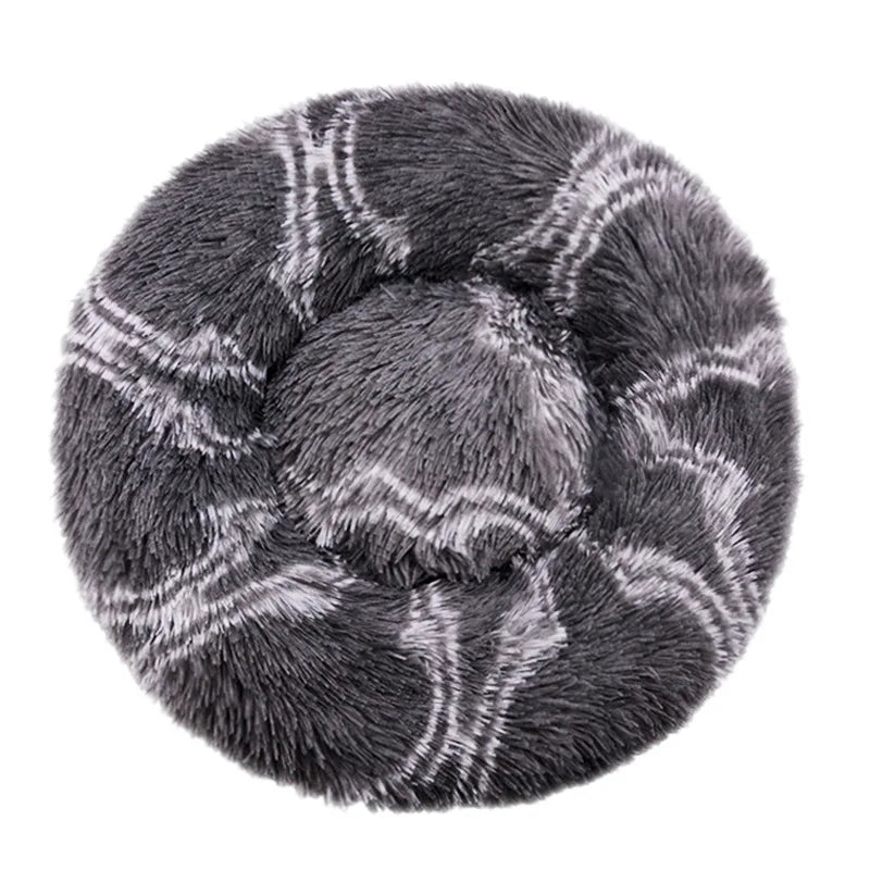 Winter Dog &amp; Cat Bed – Cozy Plush Basket Design 