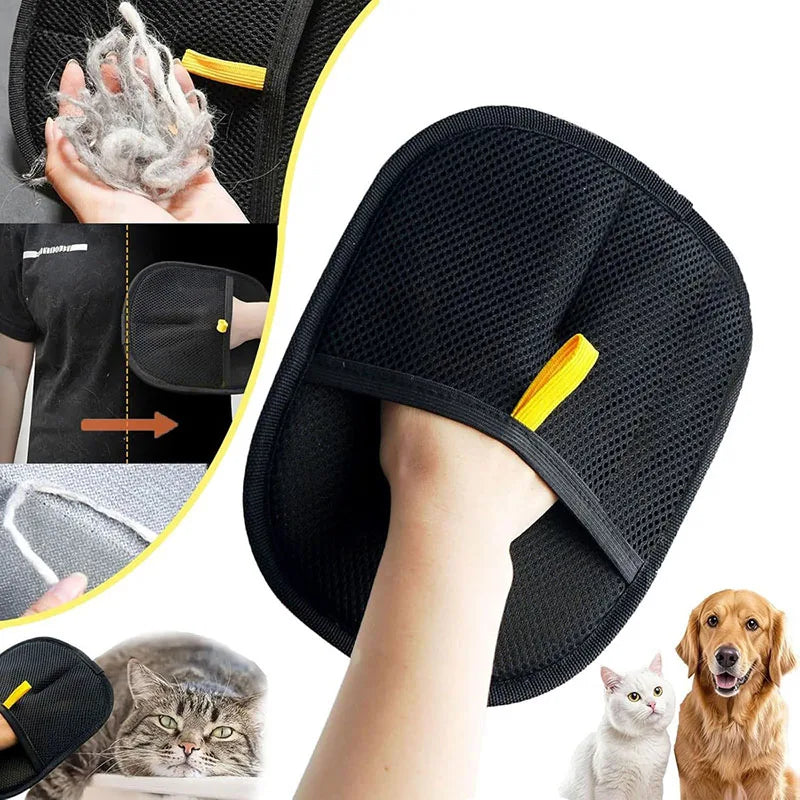 Reusable 2 in 1 Pet Grooming & Hair Removal Glove