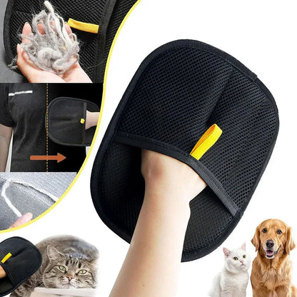 Reusable 2 in 1 Pet Grooming & Hair Removal Glove