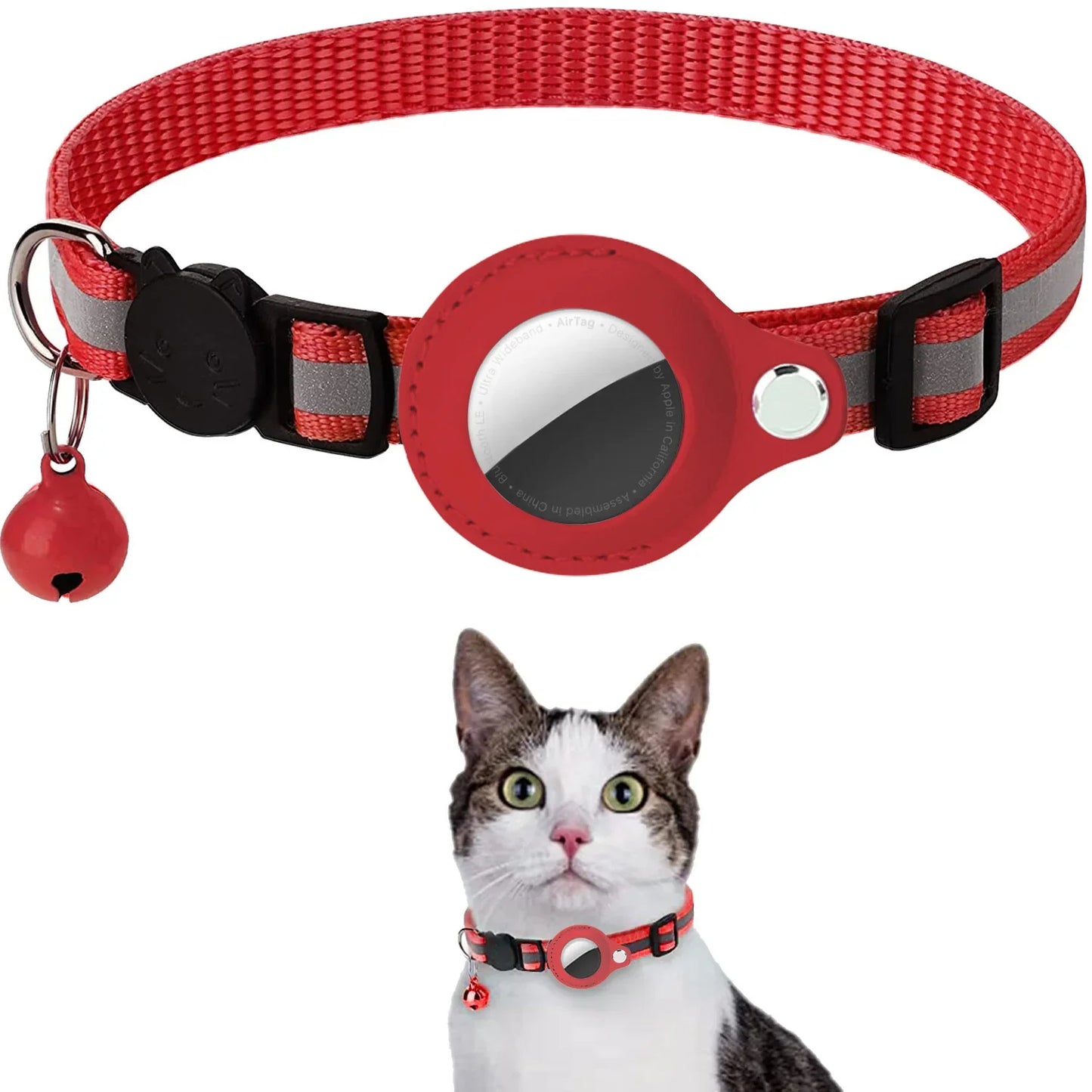 Pet Collar with AirTag Case – Reflective, Waterproof &amp; Secure 