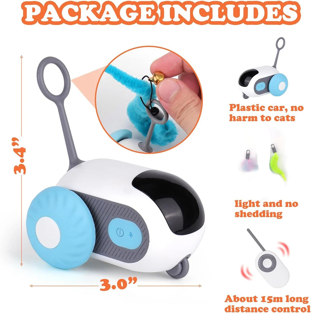 Smart Cat Toy Car – 2 Modes Automatic &amp; Remote Controlled 