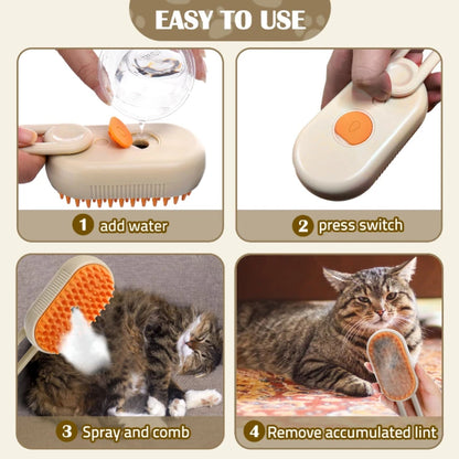 3-in-1 Pet Steam Brush – Rechargeable Grooming Com