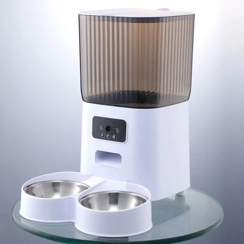 Smart Auto Feeder – Double Bowls with Camera &amp; Food Storage