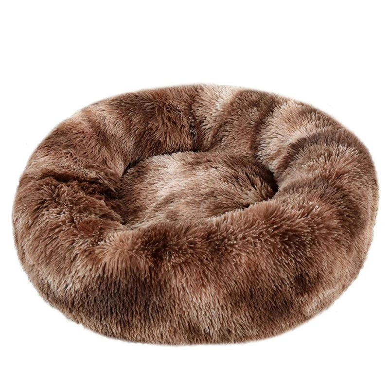 Winter Dog &amp; Cat Bed – Cozy Plush Basket Design 