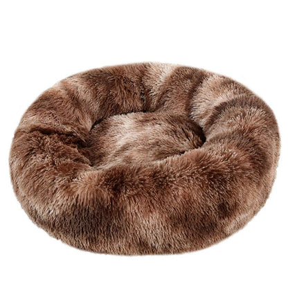 Winter Dog &amp; Cat Bed – Cozy Plush Basket Design 