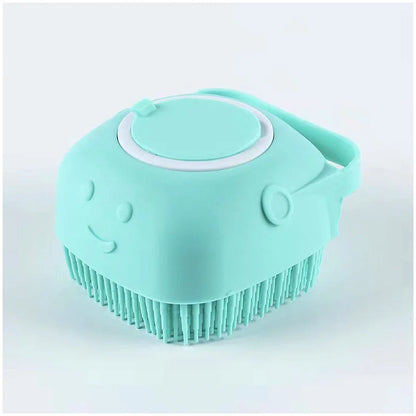 Silicone Grooming & Bath Brush for Pets