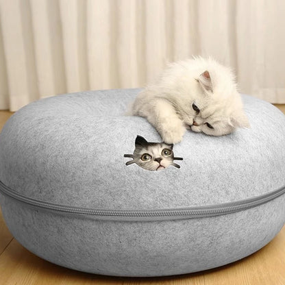 Interactive Cat House – Tunnel Bed &amp; Play Toy Combo