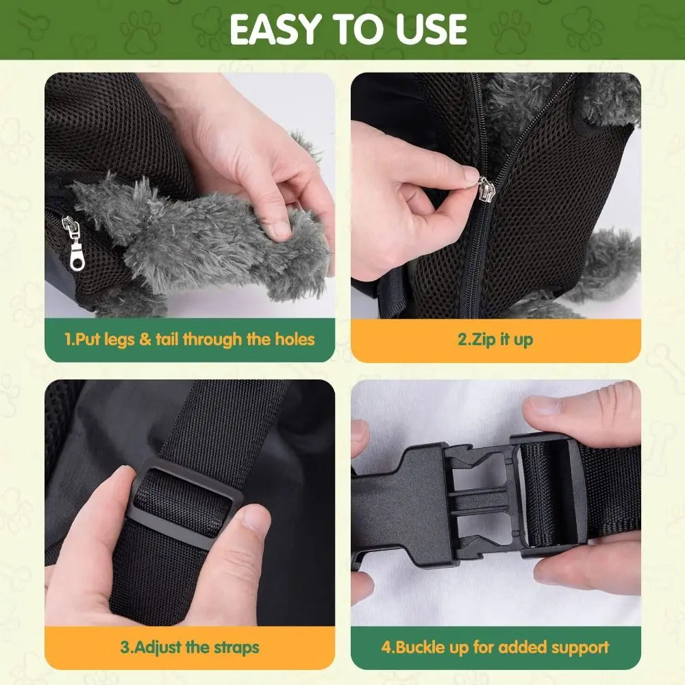 Pet Backpack Carrier – For Small Dogs, Cats &amp; Puppies 