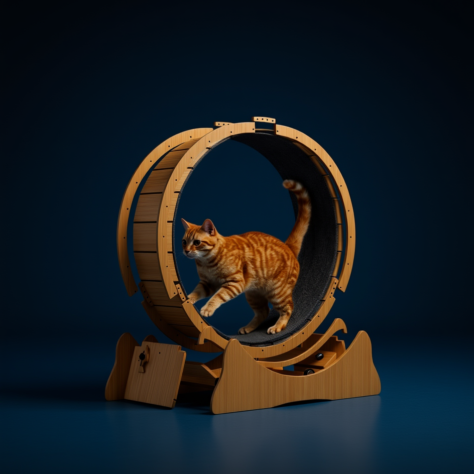 Silent Roller Pet Treadmill &amp; Cat Climbing Frame 