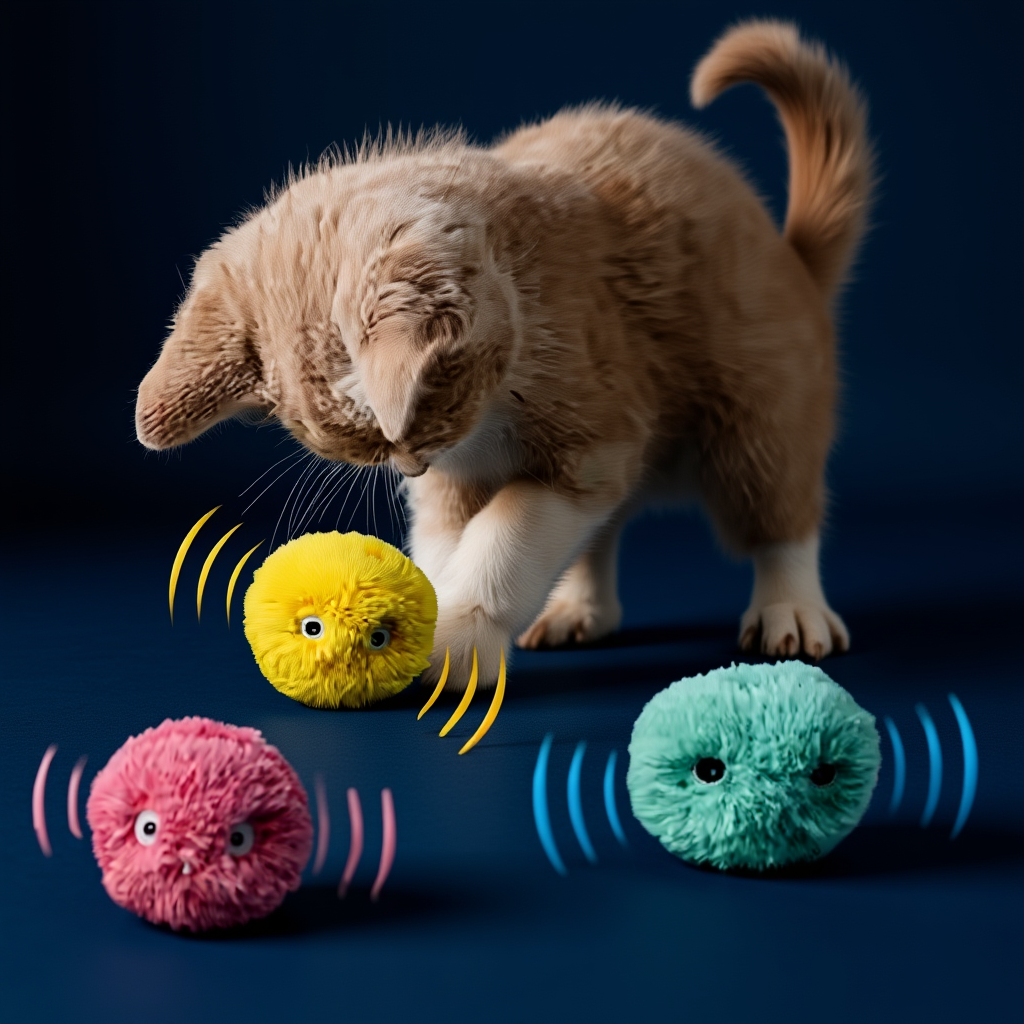 Touch-Activated Cat Toy – Training Squeak Ball 