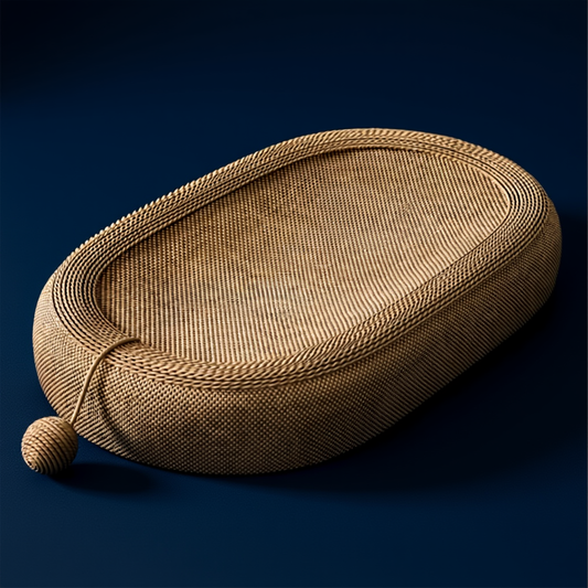 Cat Scratching Bed with Game Ball – Oval Sisal Sofa Protector 