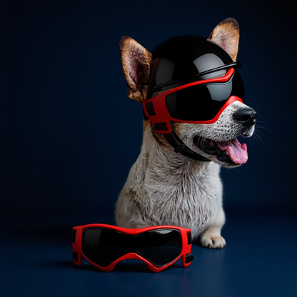 Pet Motorcycle Helmet with Goggles – Safe &amp; Stylish 